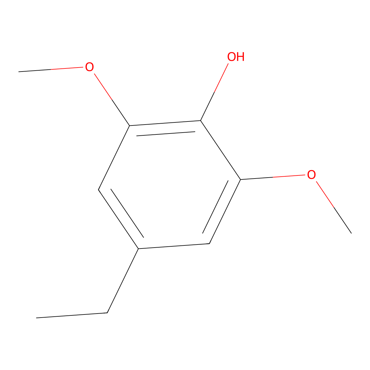 4-Ethylsyringol molecular structure, CAS 14059-92-8