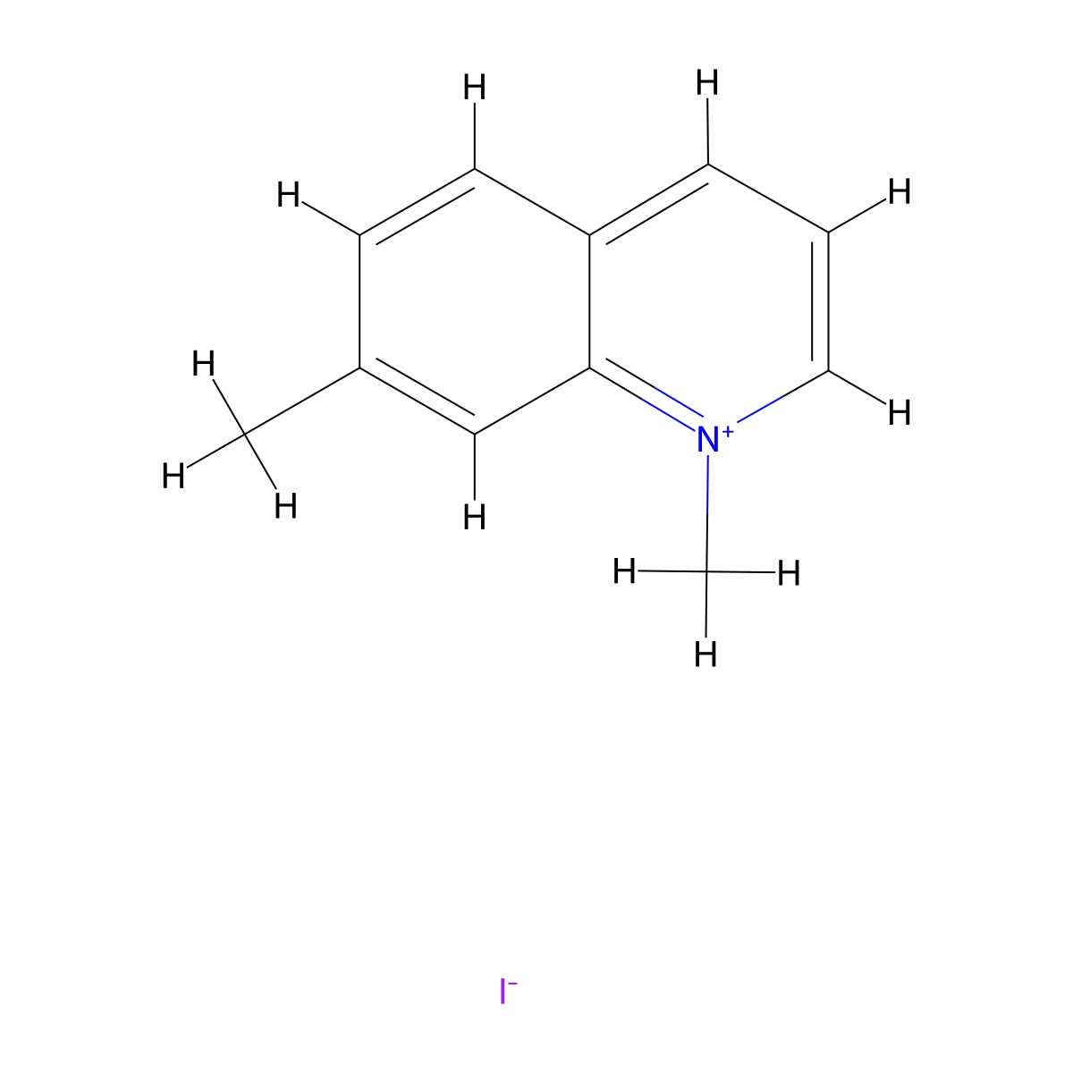 1,7-Dimethylquinolin-1-ium iodide molecular structure, CAS 14061-25-7