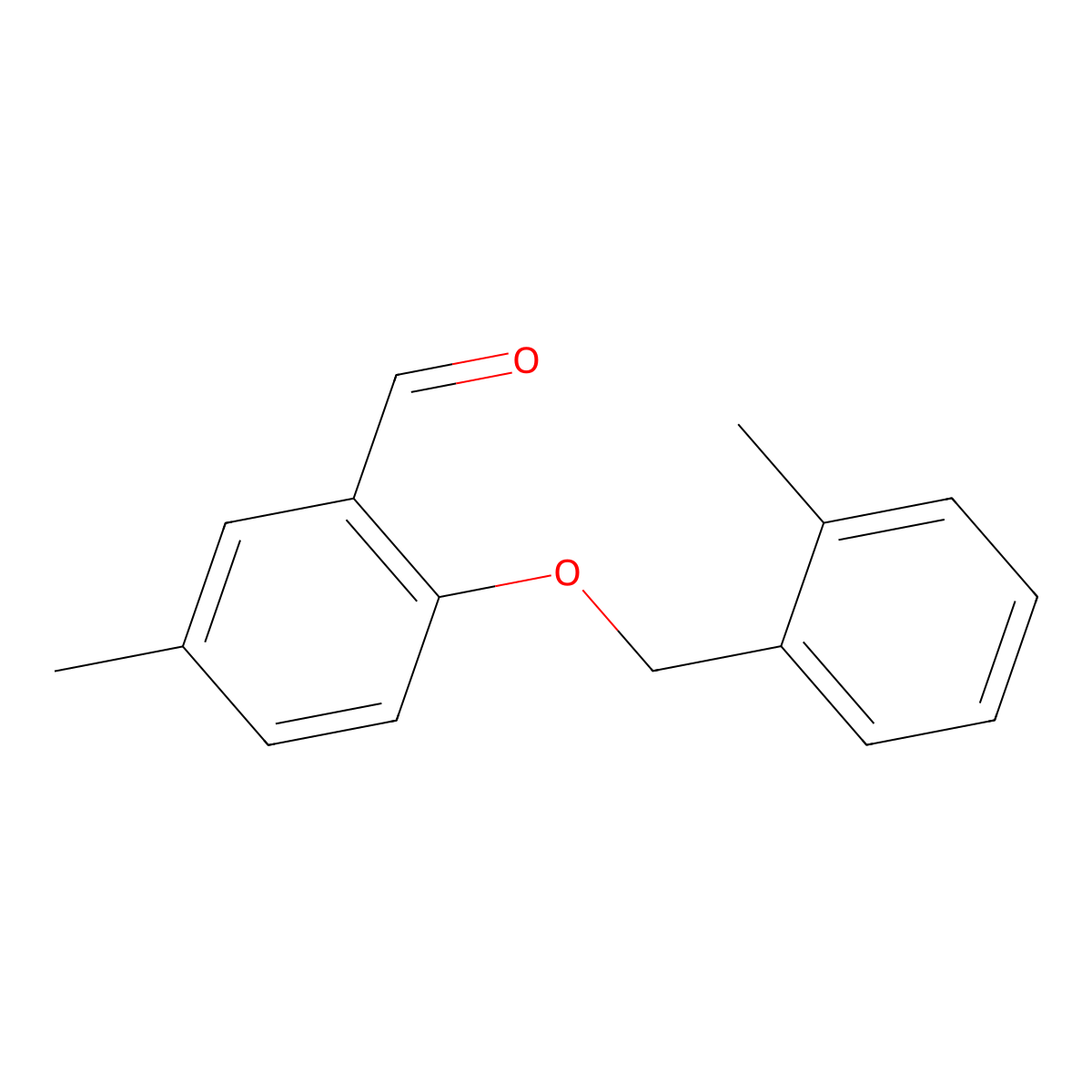 5-Methyl-2-((2-methylbenzyl)oxy)benzaldehyde molecular structure, CAS 1406102-05-3