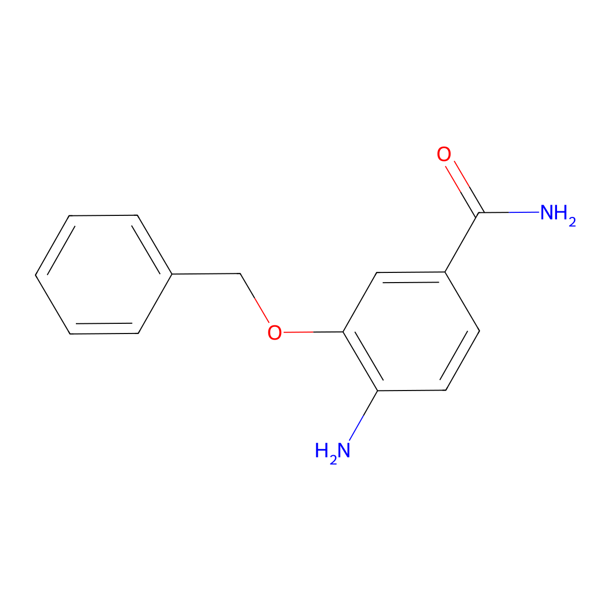 4-Amino-3-benzyloxy-benzamide molecular structure, CAS 1406144-59-9