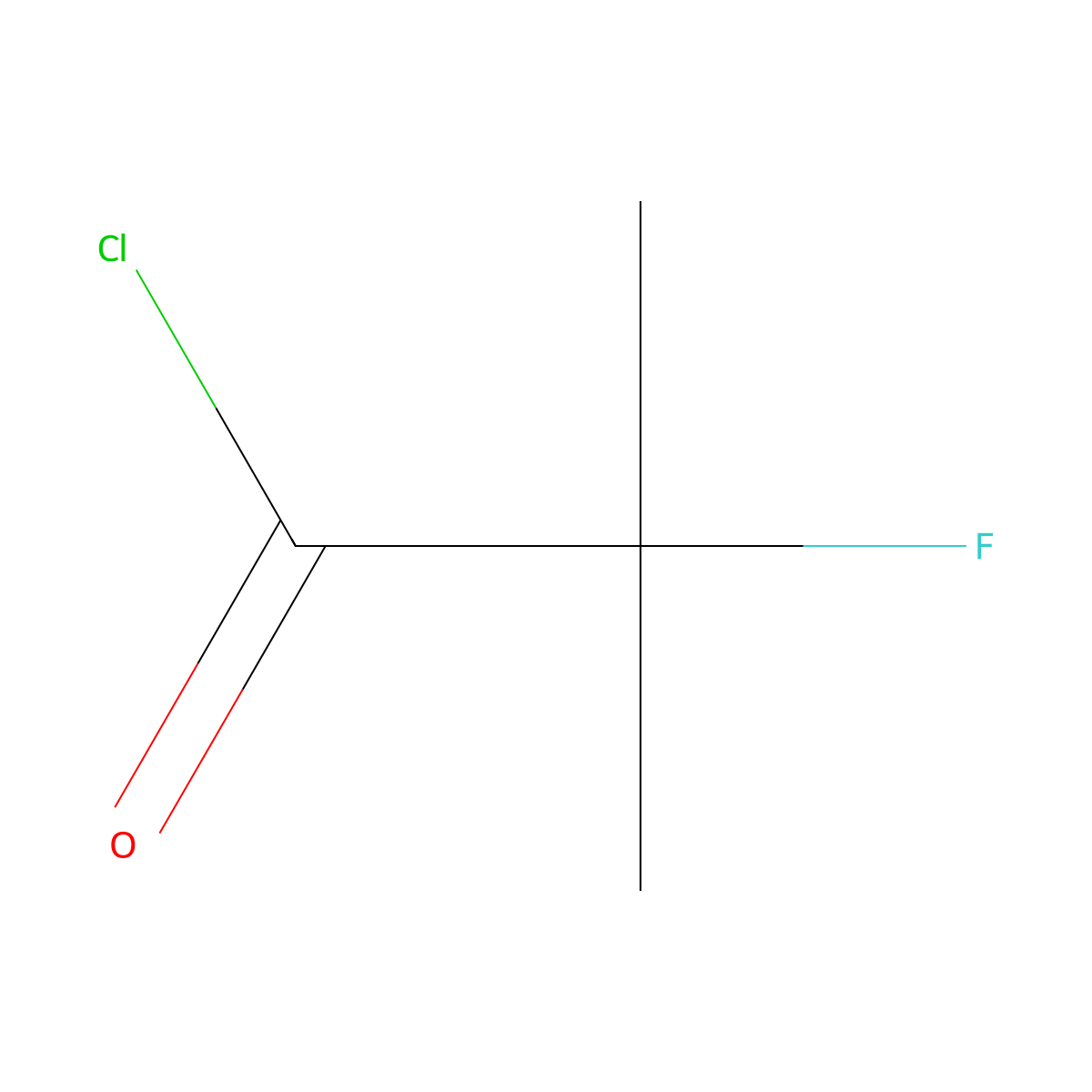 2-Fluoro-2-methylpropanoyl chloride molecular structure, CAS 140616-89-3
