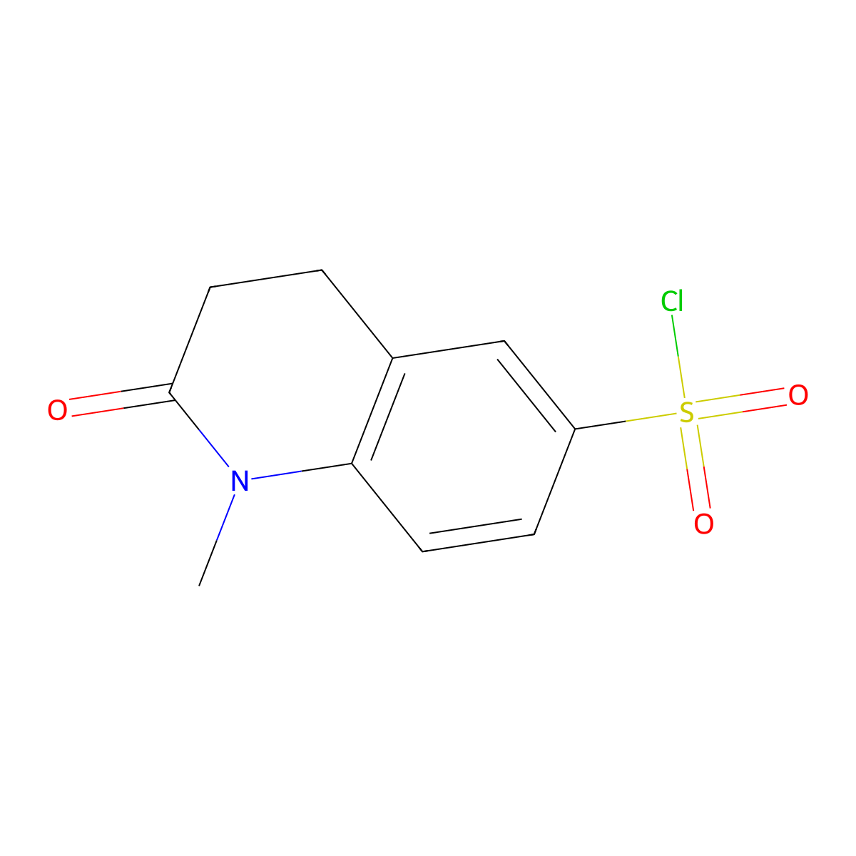 1-Methyl-2-oxo-1,2,3,4-tetrahydroquinoline-6-sulfonyl chloride molecular structure, CAS 140618-96-8