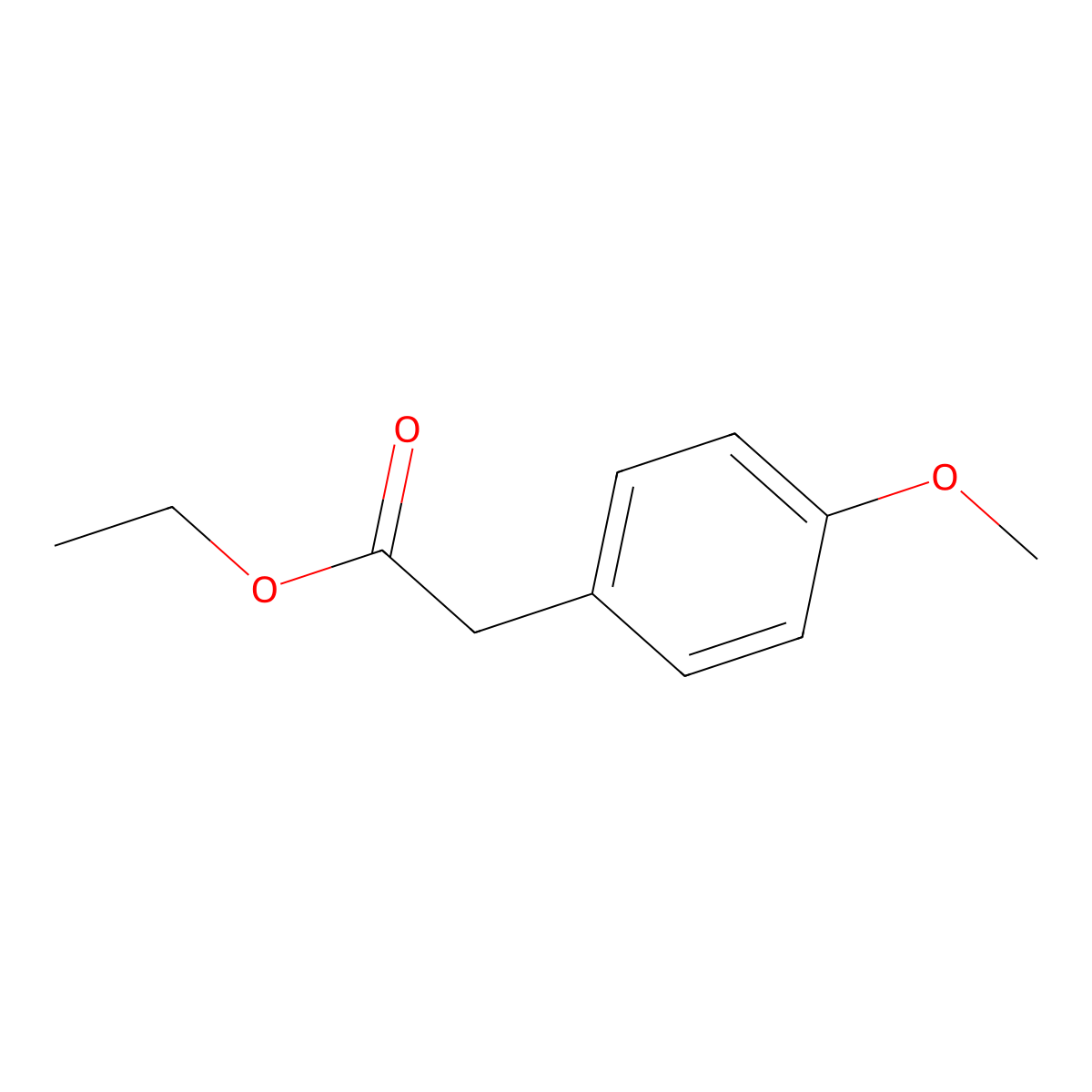 Ethyl 4-methoxyphenylacetate molecular structure, CAS 14062-18-1