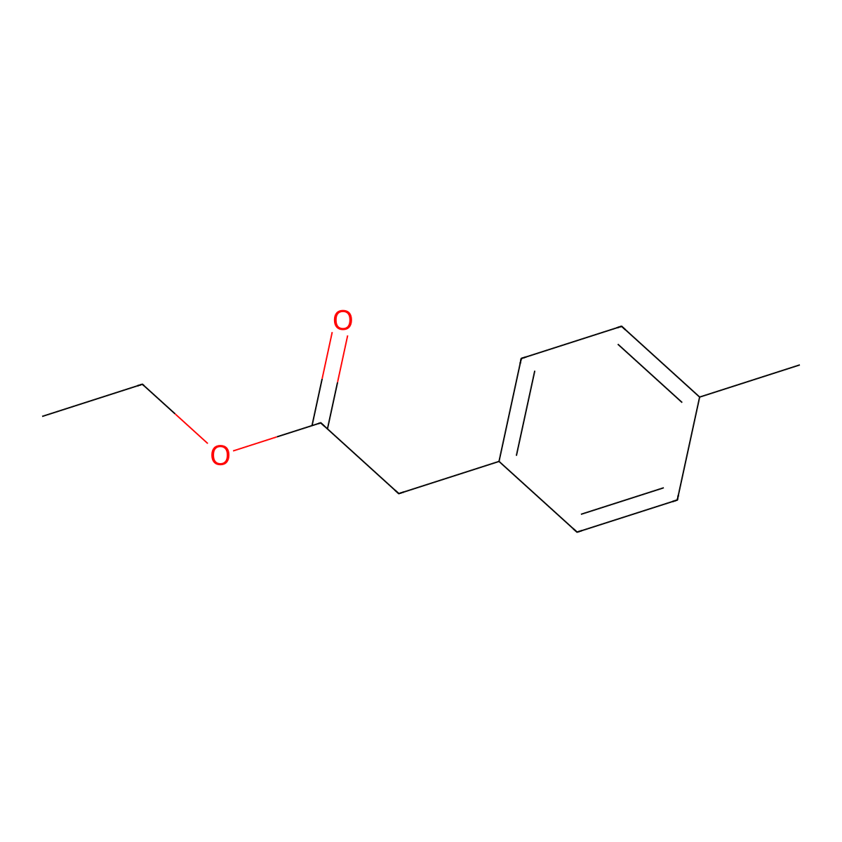 Ethyl p-tolylacetate molecular structure, CAS 14062-19-2