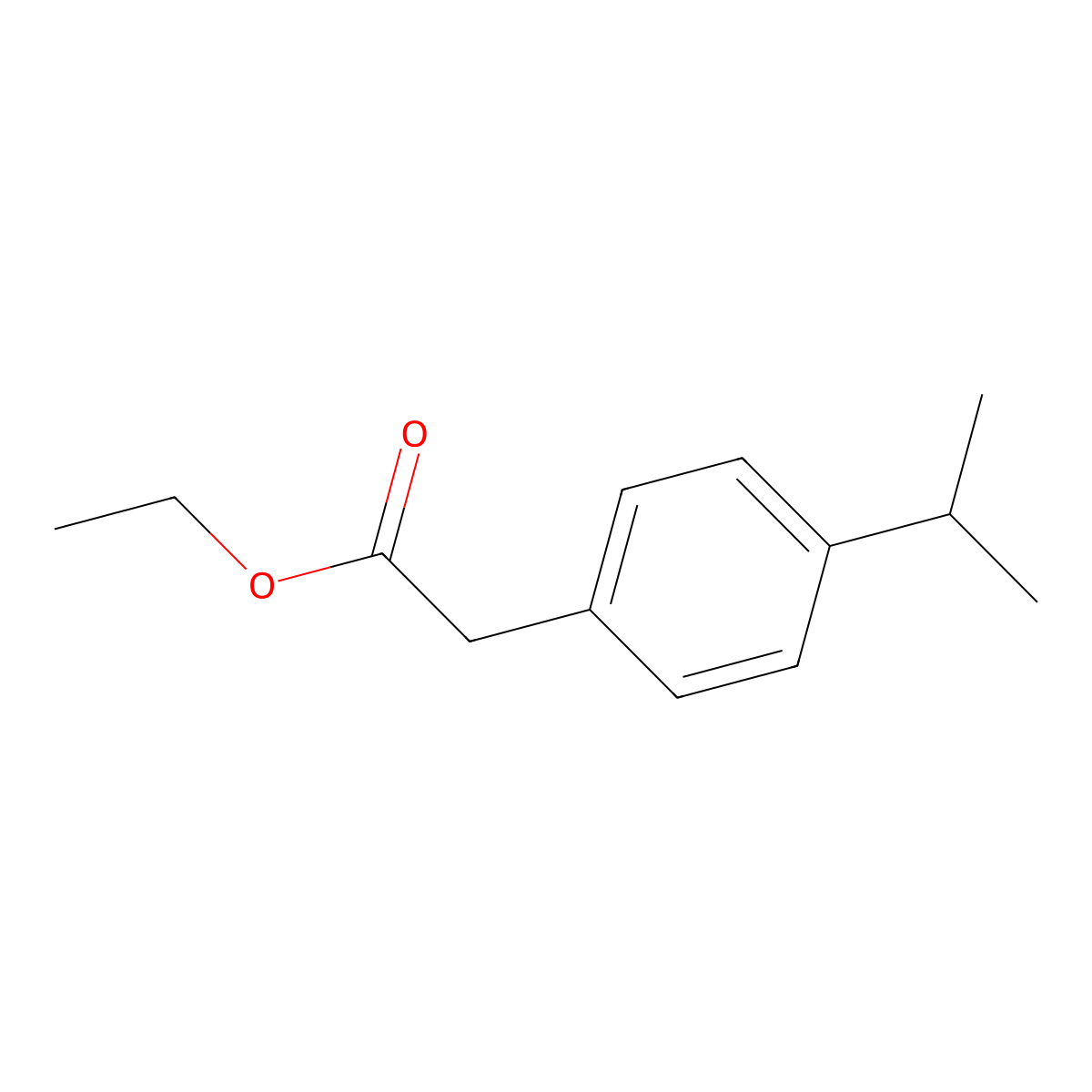 Ethyl 4-isopropylphenylacetate molecular structure, CAS 14062-21-6