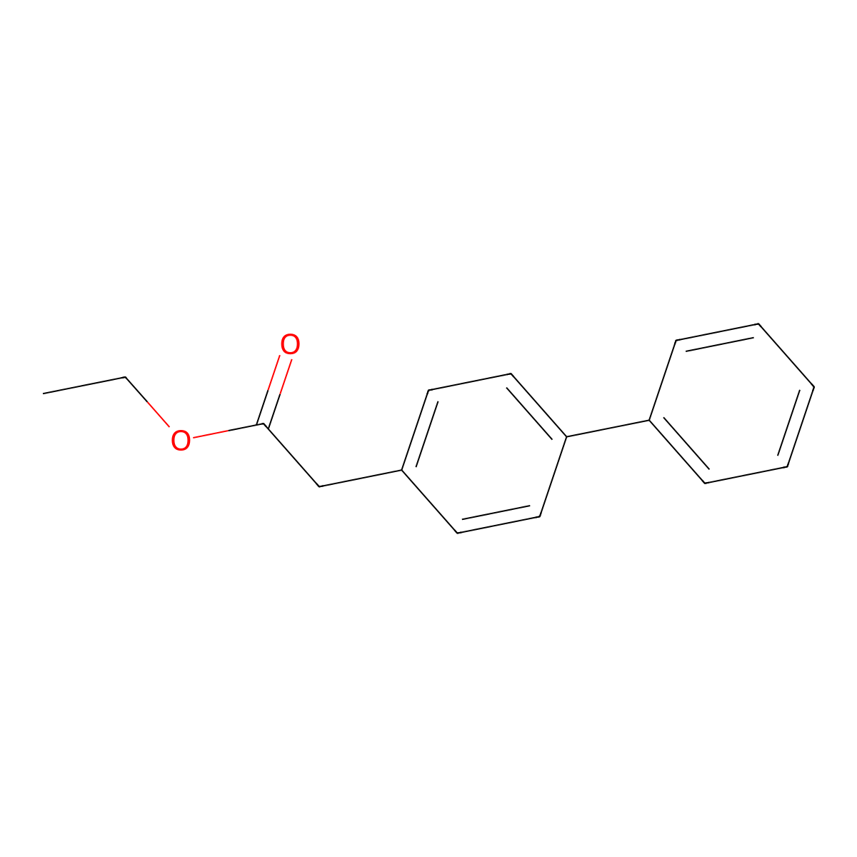 4-Biphenylylacetic acid ethyl ester molecular structure, CAS 14062-23-8