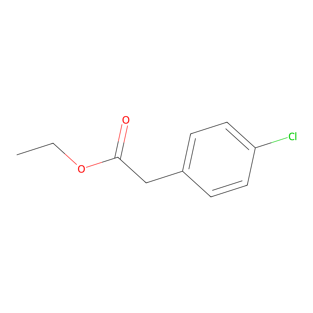 Ethyl (4-chlorophenyl)acetate molecular structure, CAS 14062-24-9