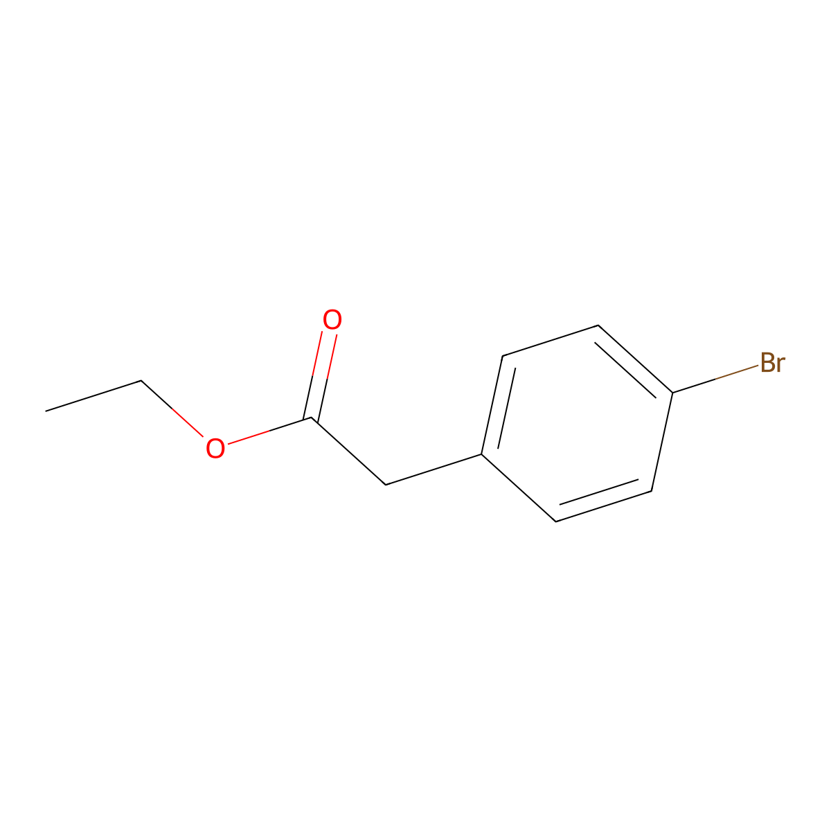 Ethyl 2-(4-bromophenyl)acetate molecular structure, CAS 14062-25-0
