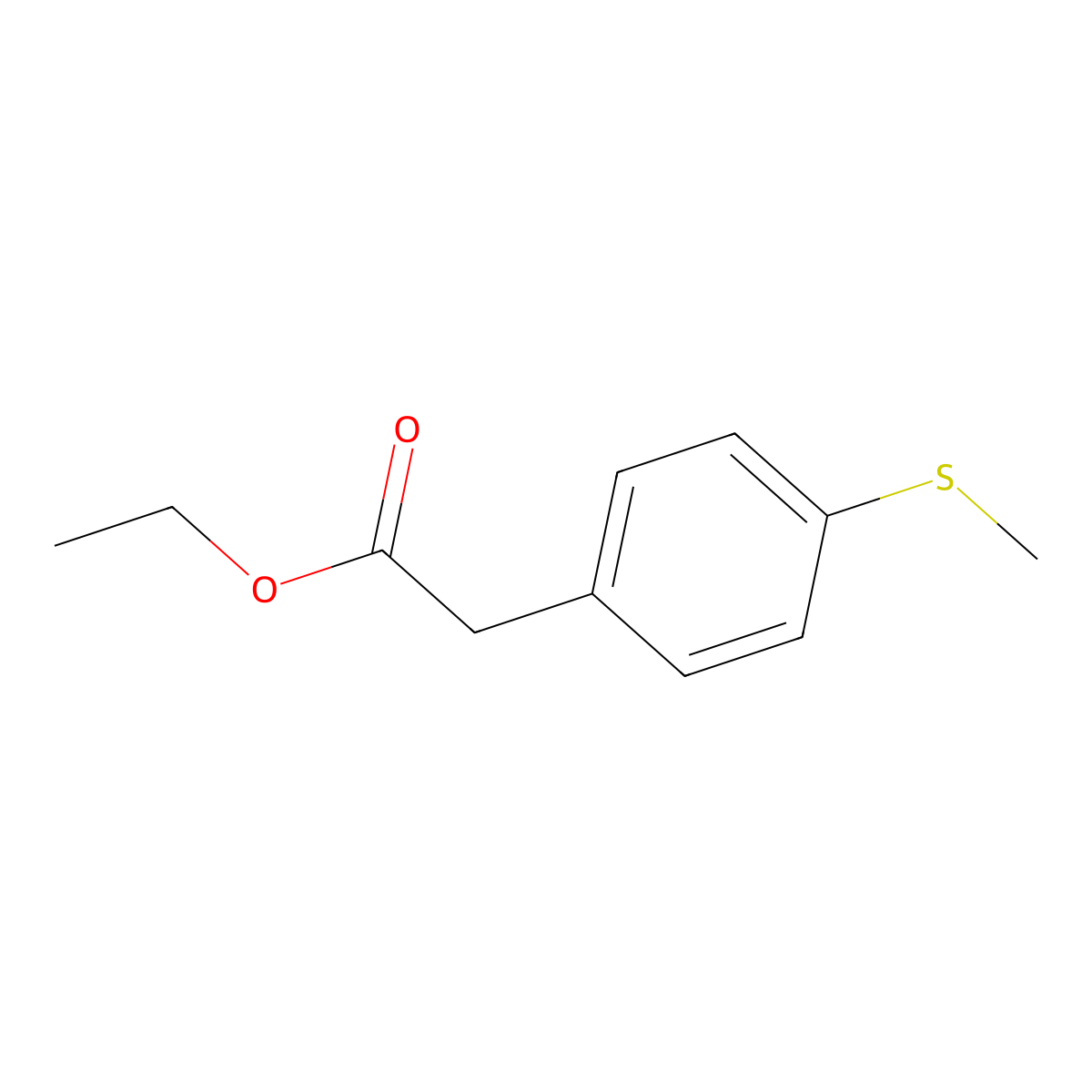 Ethyl (4-(methylthio)phenyl)acetate molecular structure, CAS 14062-27-2