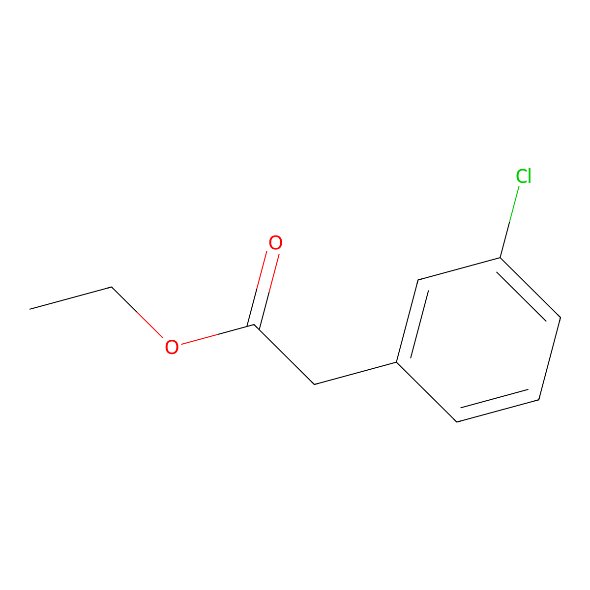 Ethyl 2-(3-chlorophenyl)acetate molecular structure, CAS 14062-29-4