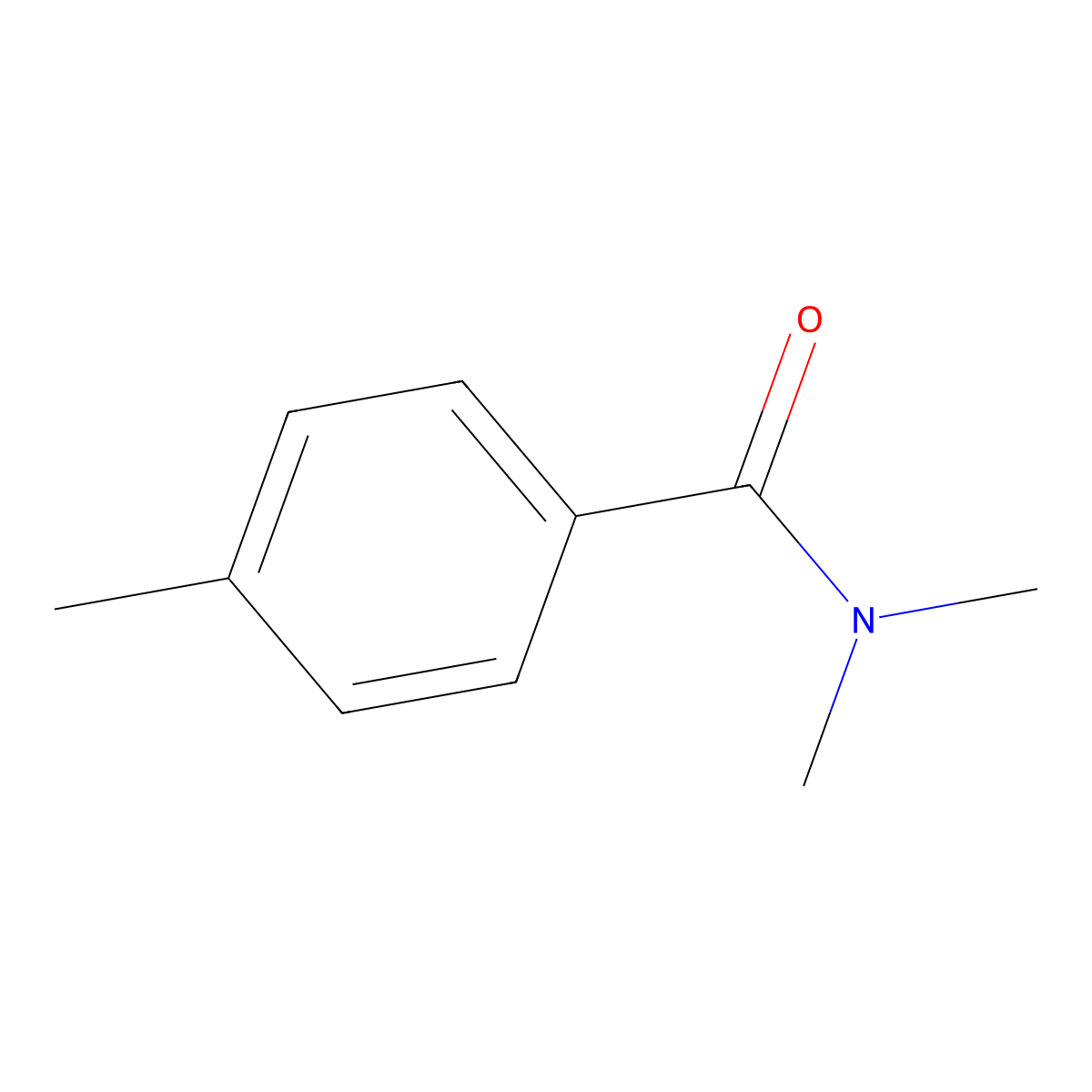4,N,N-Trimethylbenzamide molecular structure, CAS 14062-78-3