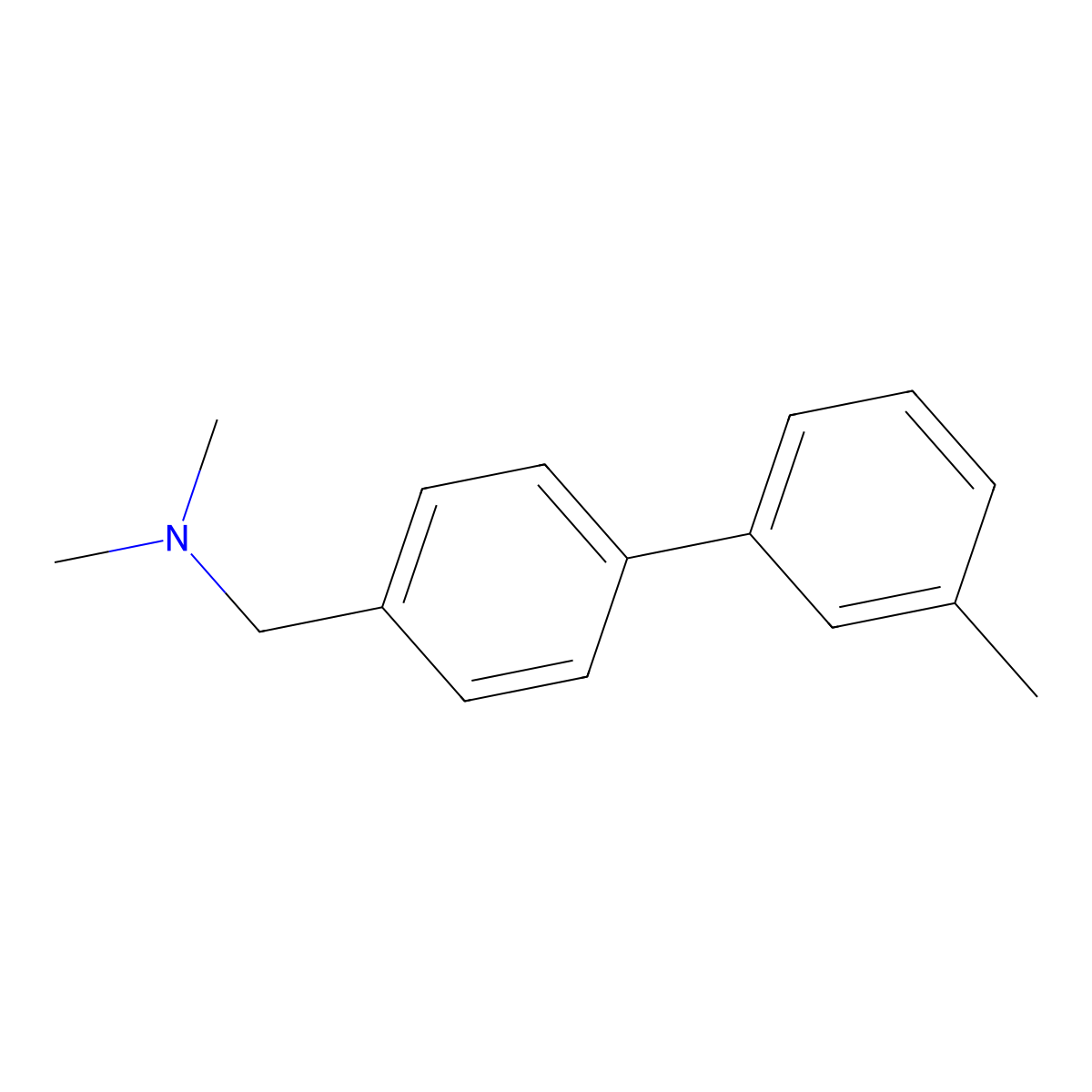 N,N,3'-Trimethyl[1,1'-biphenyl]-4-methanamine molecular structure, CAS 140621-46-1