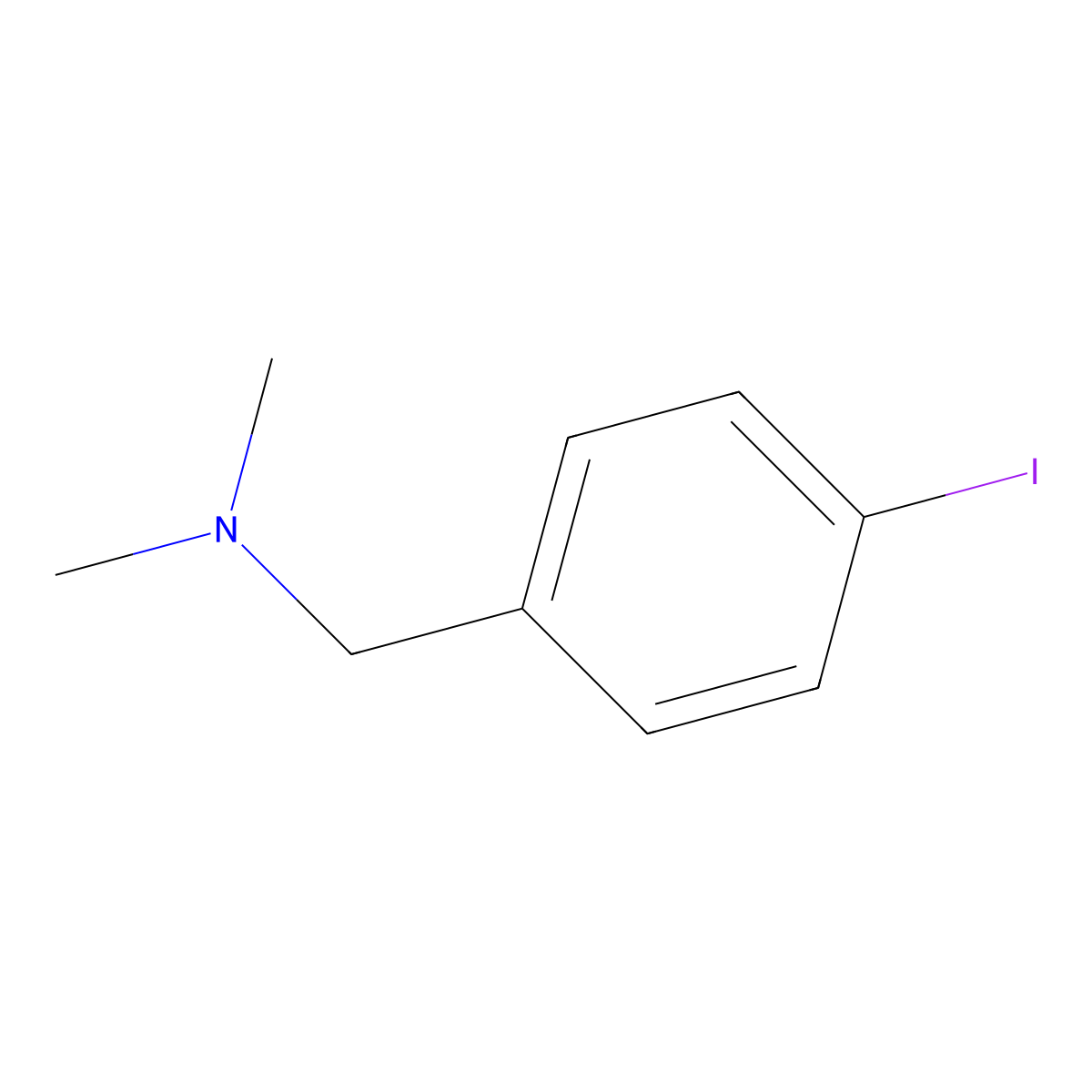 [(4-Iodophenyl)methyl]dimethylamine molecular structure, CAS 140621-52-9