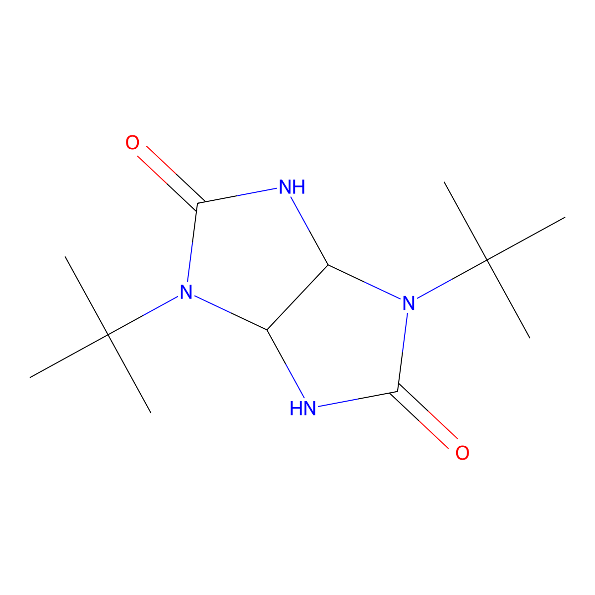 1,4-di-tert-butyltetrahydroimidazo[4,5-d]imidazole-2,5(1H,3H)-dione molecular structure, CAS 140623-29-6