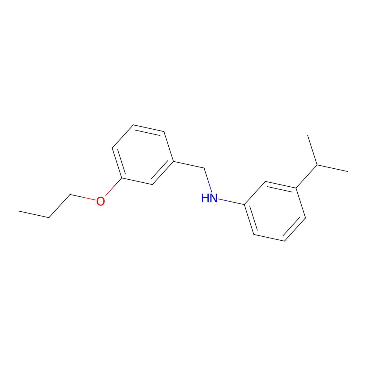 N-[3-(1-Methylethyl)phenyl]-3-propoxybenzenemethanamine molecular structure, CAS 1406295-68-8