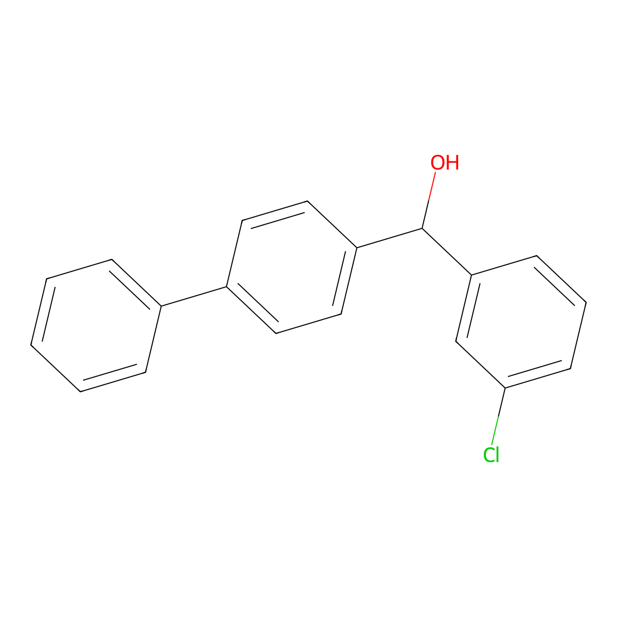 alpha-(3-Chlorophenyl)[1,1'-biphenyl]-4-methanol molecular structure, CAS 1406297-62-8