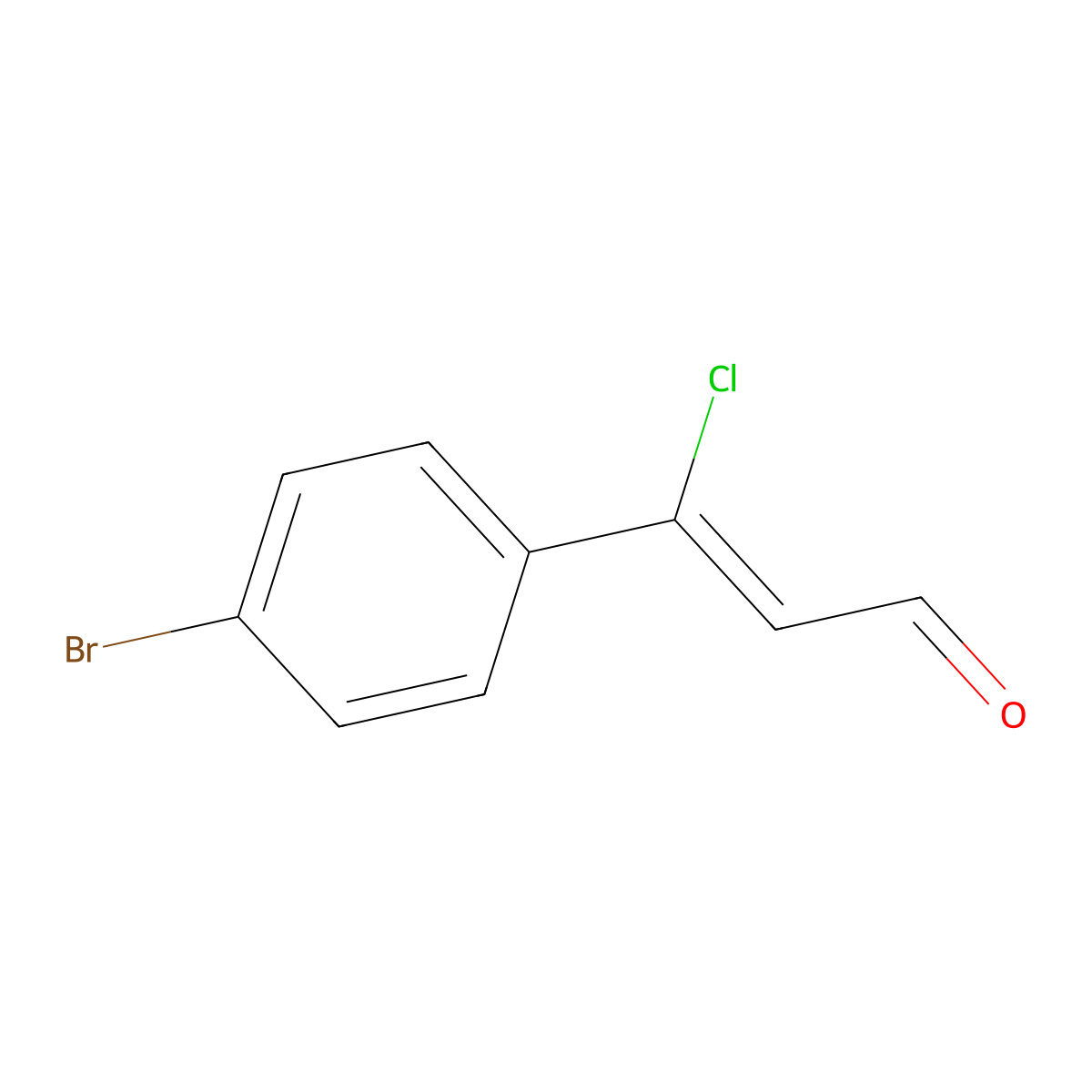 Cinnamaldehyde, p-bromo-beta-chloro- molecular structure, CAS 14063-78-6