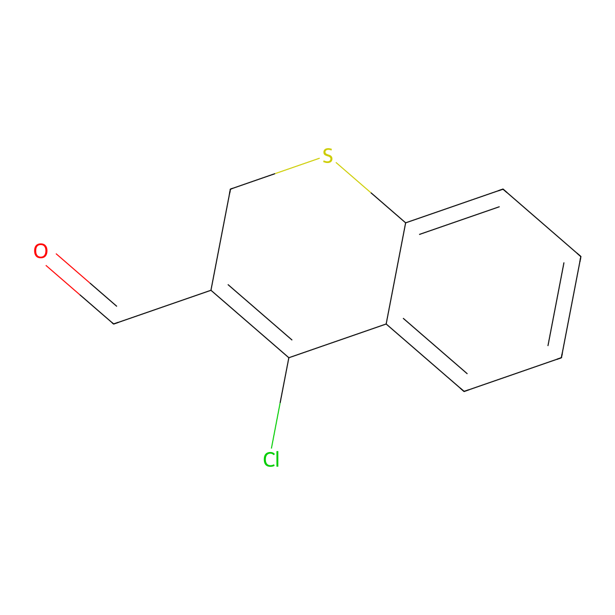 4-chloro-2H-1-benzothiopyran-3-carboxaldehyde molecular structure, CAS 14063-83-3
