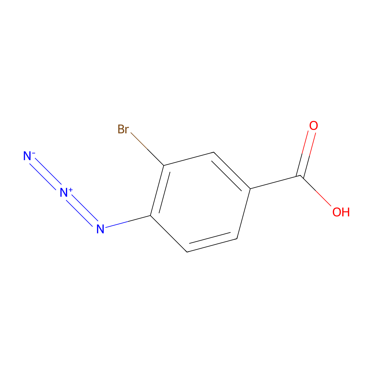 4-Azido-3-bromobenzoic acid molecular structure, CAS 140635-69-4