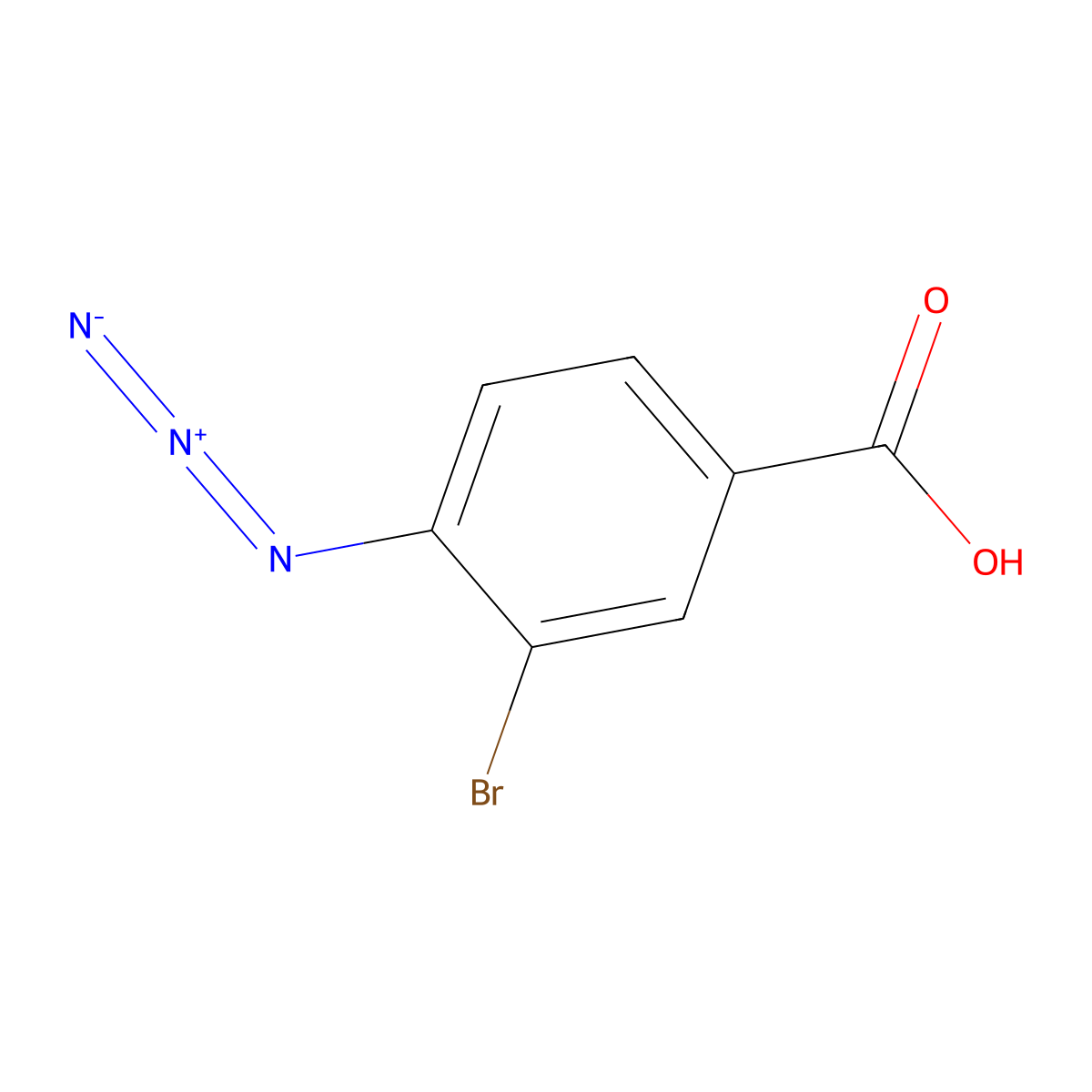 4-Azido-3-bromobenzoic acid molecular structure, CAS 140635-69-4