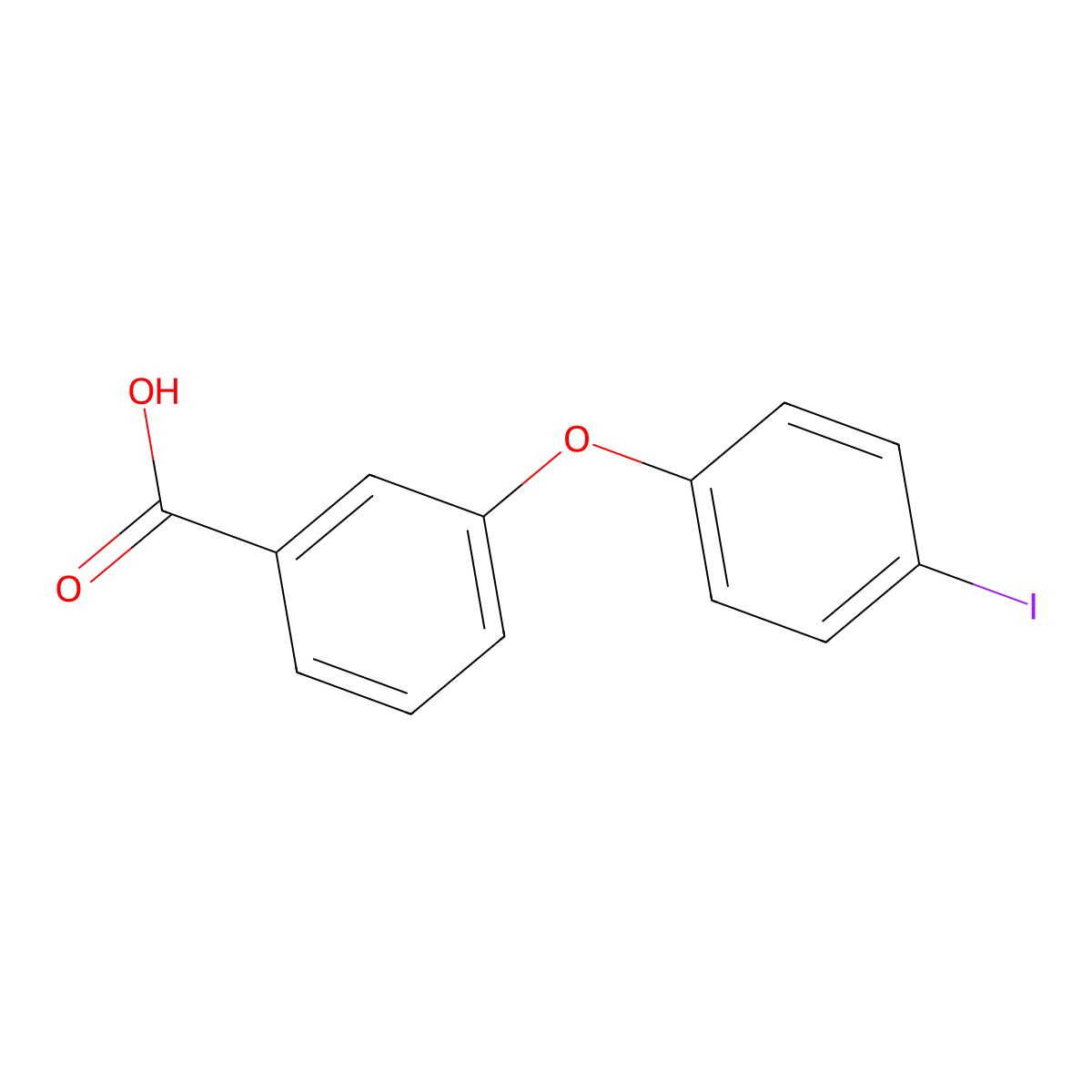 3-(4-Iodophenoxy)benzoic acid molecular structure, CAS 1406352-85-9