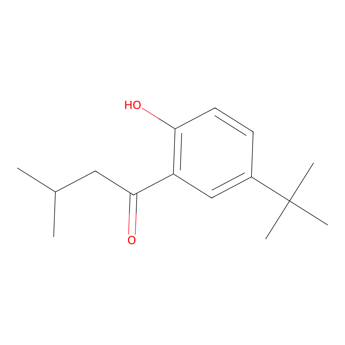 1-(5-Tert-butyl-2-hydroxyphenyl)-3-methylbutan-1-one molecular structure, CAS 1406356-37-3