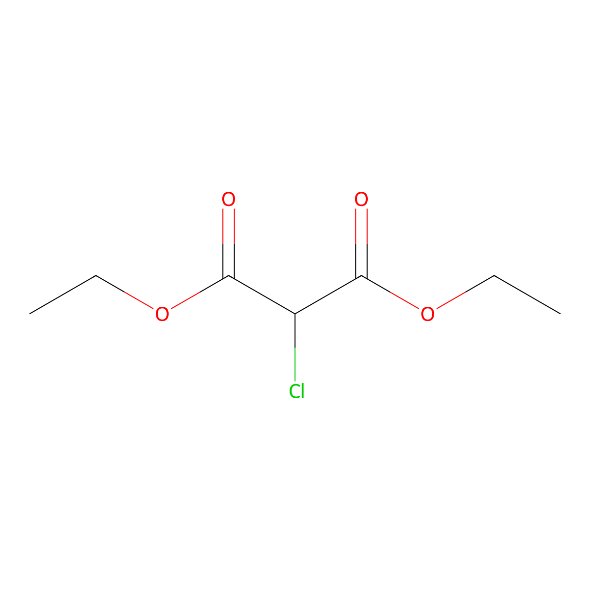 Diethyl chloromalonate molecular structure, CAS 14064-10-9