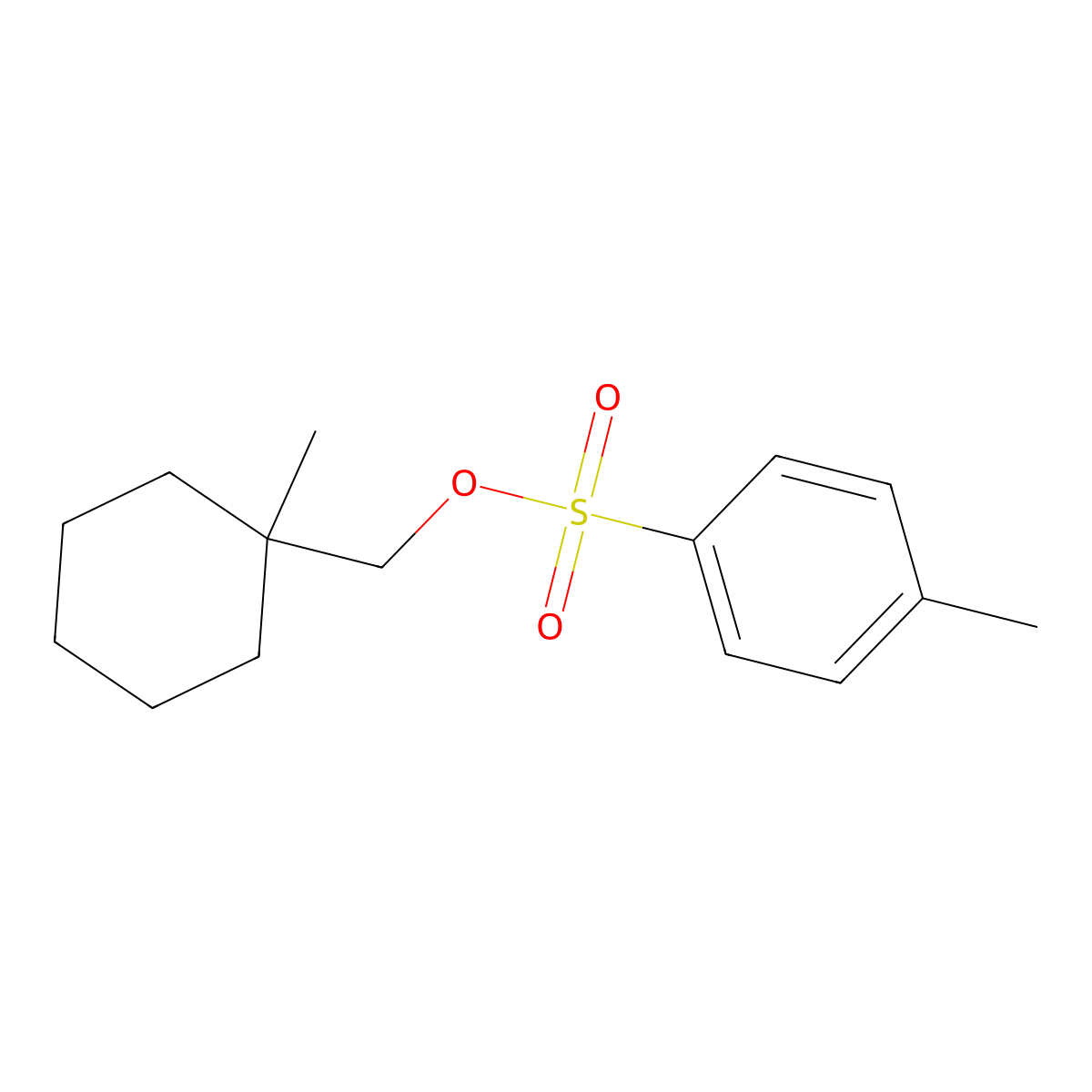 (1-Methylcyclohexyl)methyl 4-methylbenzene-1-sulfonate molecular structure, CAS 14064-12-1