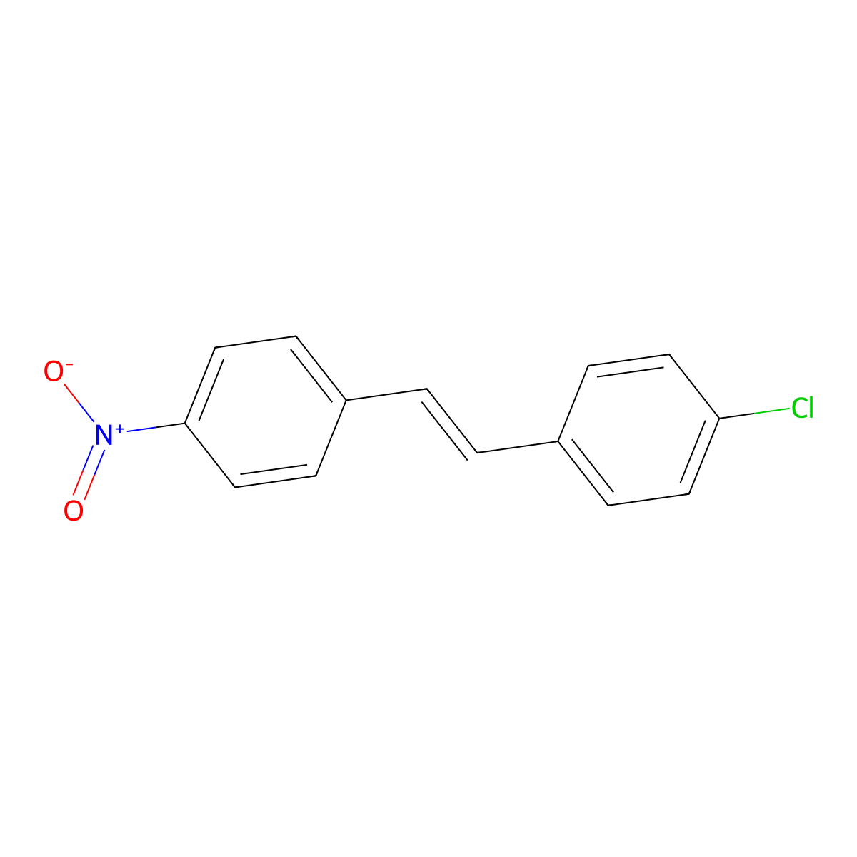 4-Chloro-4'-nitrostilbene molecular structure, CAS 14064-55-2