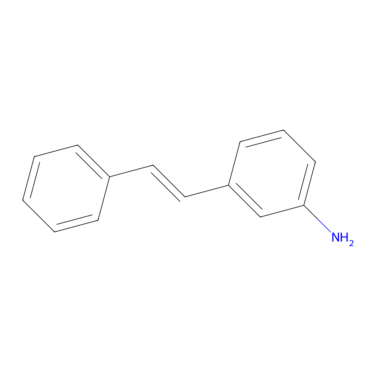 3-[(E)-2-Phenylethenyl]aniline molecular structure, CAS 14064-82-5