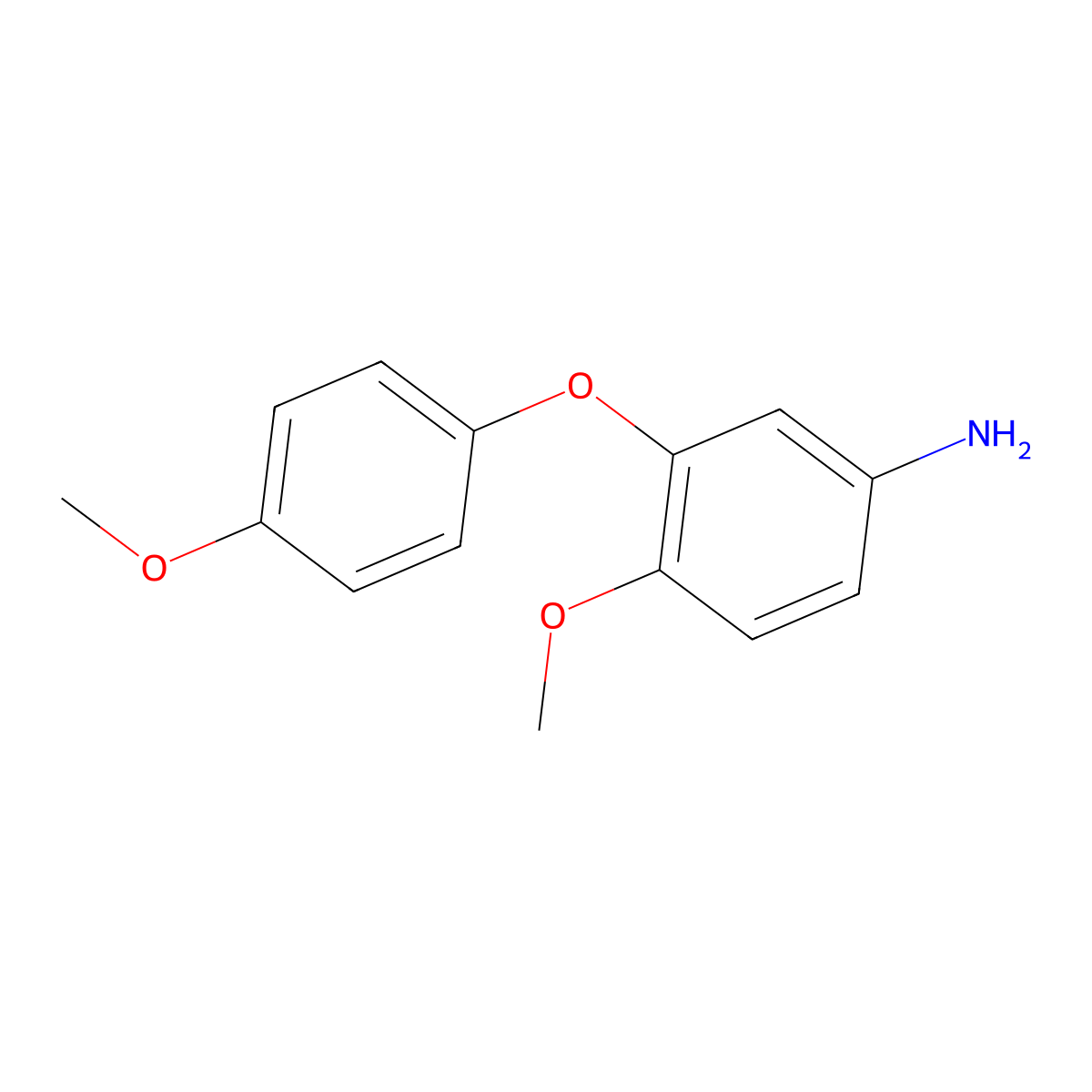4-Methoxy-3-(4-methoxyphenoxy)aniline molecular structure, CAS 14064-97-2