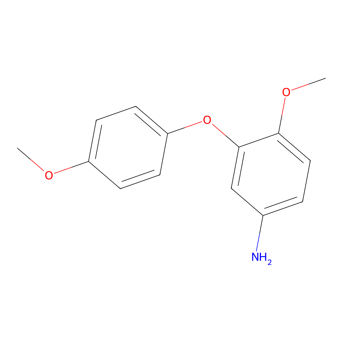 4-Methoxy-3-(4-methoxyphenoxy)aniline molecular structure, CAS 14064-97-2
