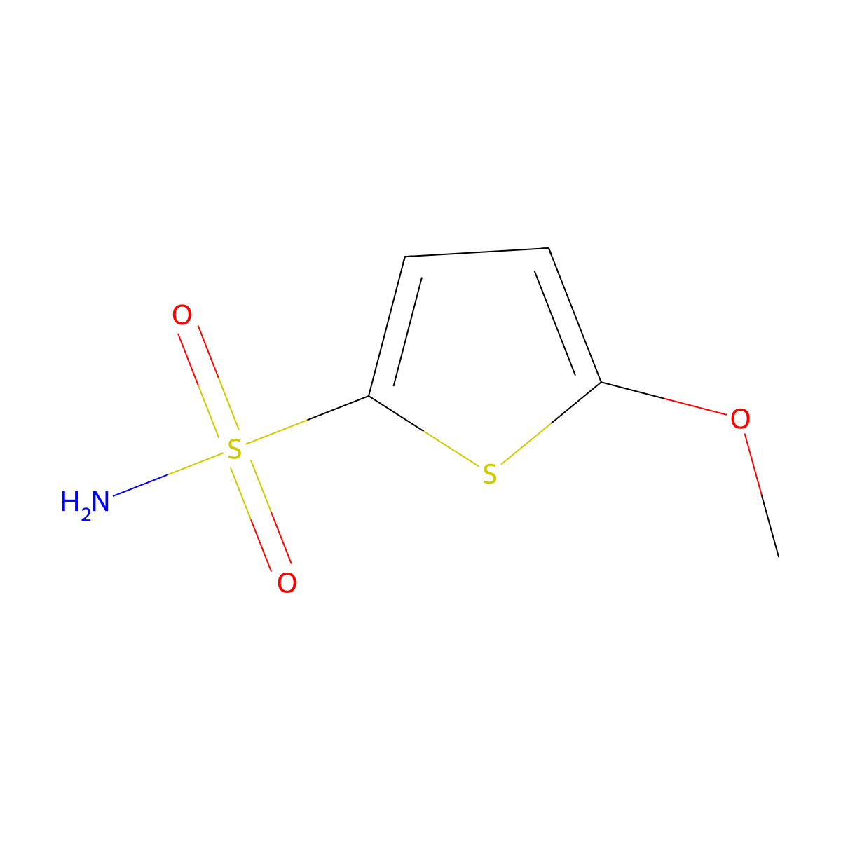 5-Methoxythiophene-2-sulfonamide molecular structure, CAS 140646-38-4