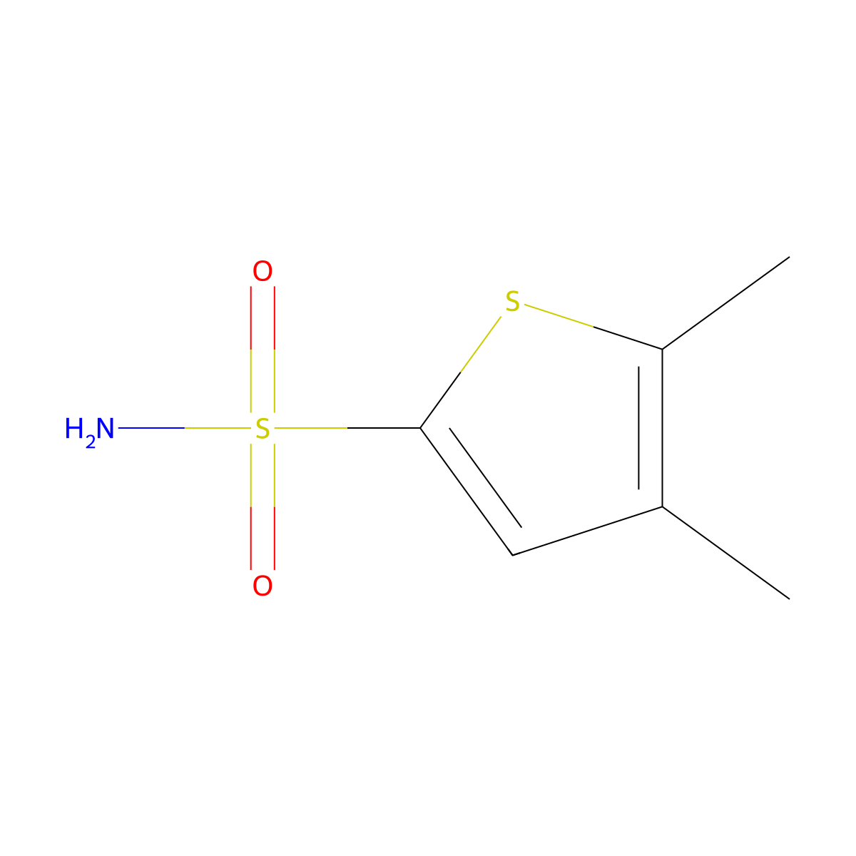 4,5-Dimethylthiophene-2-sulfonamide molecular structure, CAS 140646-53-3