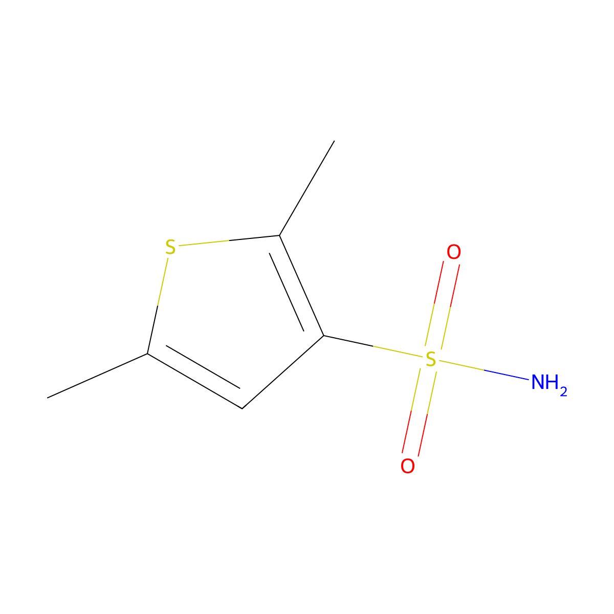 2,5-Dimethylthiophene-3-sulfonamide molecular structure, CAS 140646-60-2
