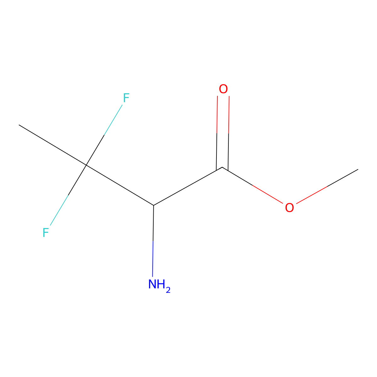 Methyl 2-amino-3,3-difluorobutanoate molecular structure, CAS 140647-77-4