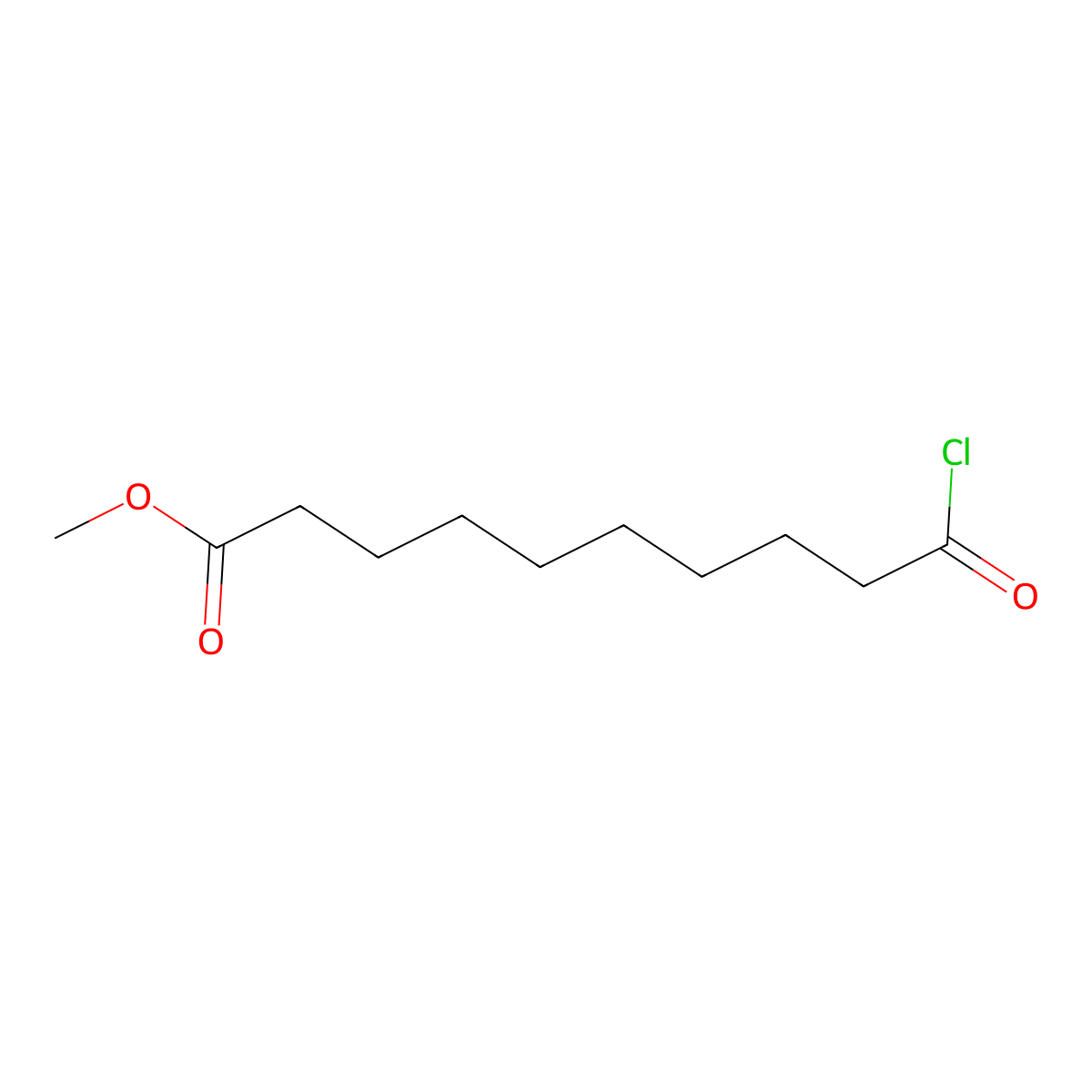 Methyl 10-chloro-10-oxodecanoate molecular structure, CAS 14065-32-8