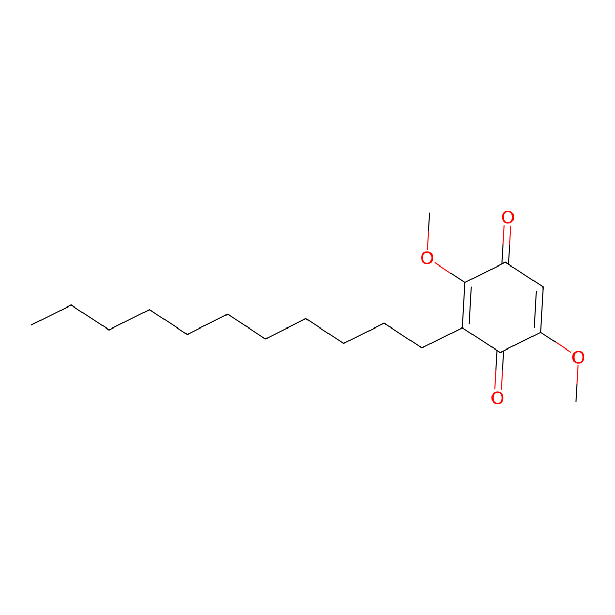 2,5-Dimethoxy-3-undecyl-[1,4]benzoquinone molecular structure, CAS 14065-83-9