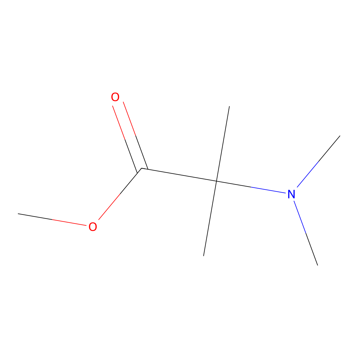 Methyl 2-(dimethylamino)-2-methylpropanoate molecular structure, CAS 140653-59-4