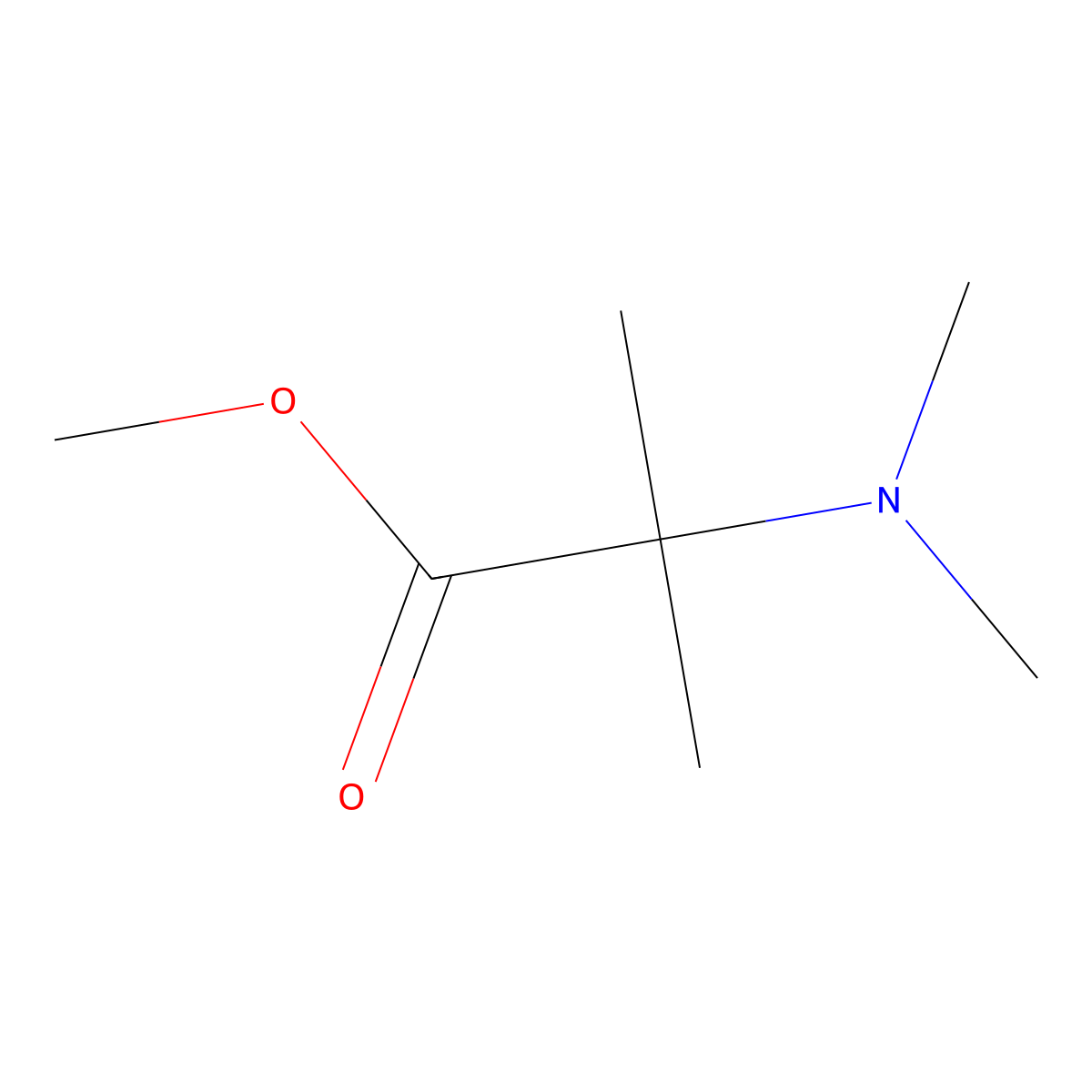 Methyl 2-(dimethylamino)-2-methylpropanoate molecular structure, CAS 140653-59-4