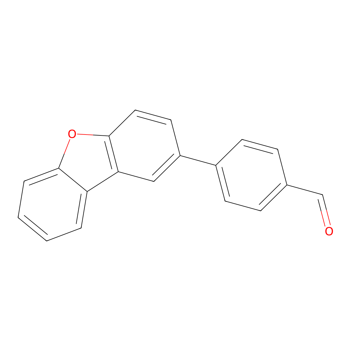 4-(2-Dibenzofuranyl)benzaldehyde molecular structure, CAS 1406541-84-1