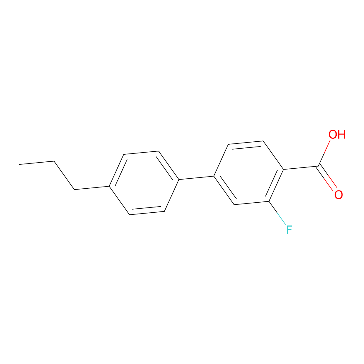 3-Fluoro-4'-propyl-biphenyl-4-carboxylic acid molecular structure, CAS 1406545-67-2