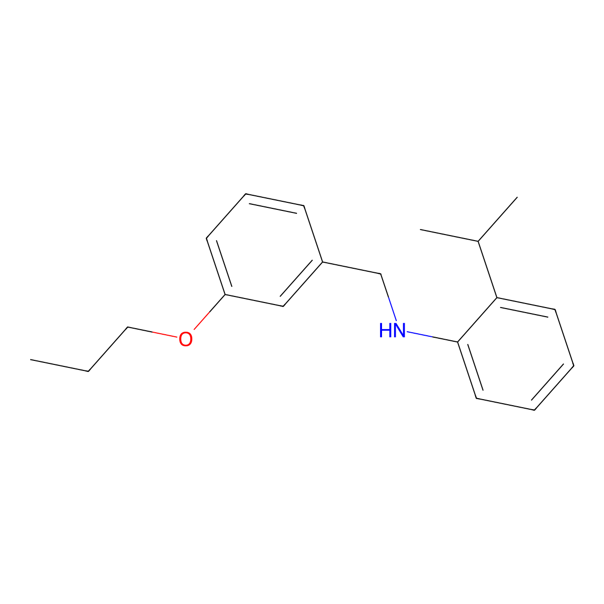 N-[2-(1-Methylethyl)phenyl]-3-propoxybenzenemethanamine molecular structure, CAS 1406559-72-5