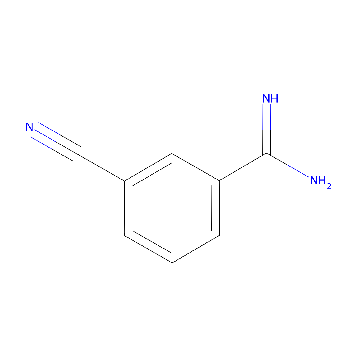 3-Cyanobenzene-1-carboximidamide molecular structure, CAS 140658-21-5