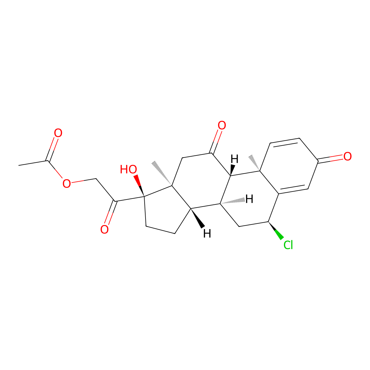 Chloroprednisone Acetate molecular structure, CAS 14066-79-6