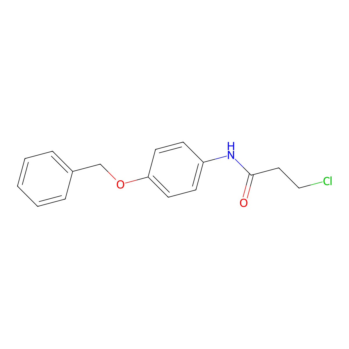 N-[4-(benzyloxy)phenyl]-3-chloropropanamide molecular structure, CAS 140662-66-4
