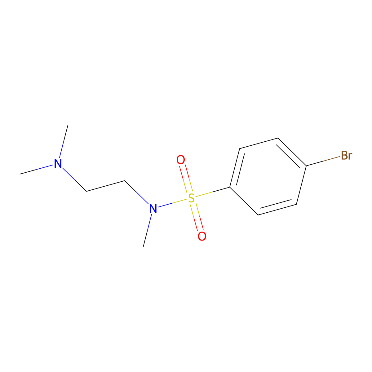 4-bromo-N-(2-(dimethylamino)ethyl)-N-methylbenzenesulfonamide molecular structure, CAS 1406621-24-6