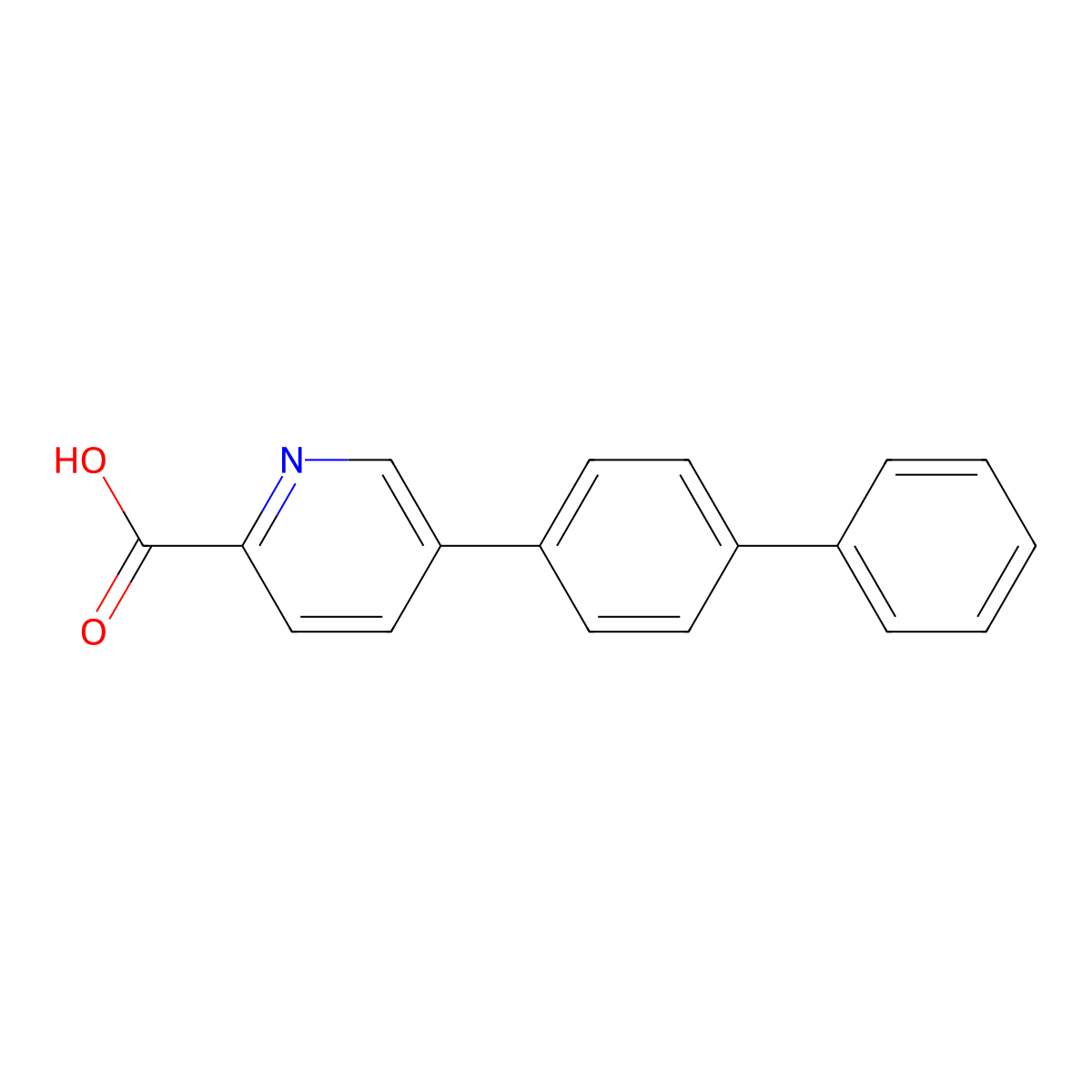 5-Biphenyl-4-yl-2-pyridinecarboxylic acid molecular structure, CAS 1406640-05-8