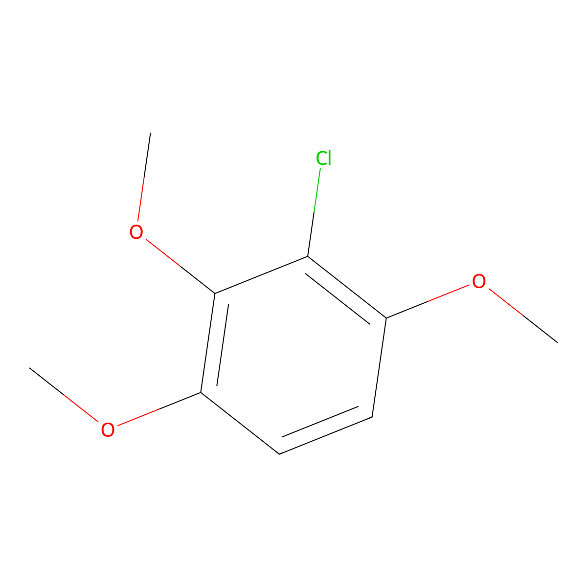 2-Chloro-1,3,4-trimethoxybenzene molecular structure, CAS 140665-34-5