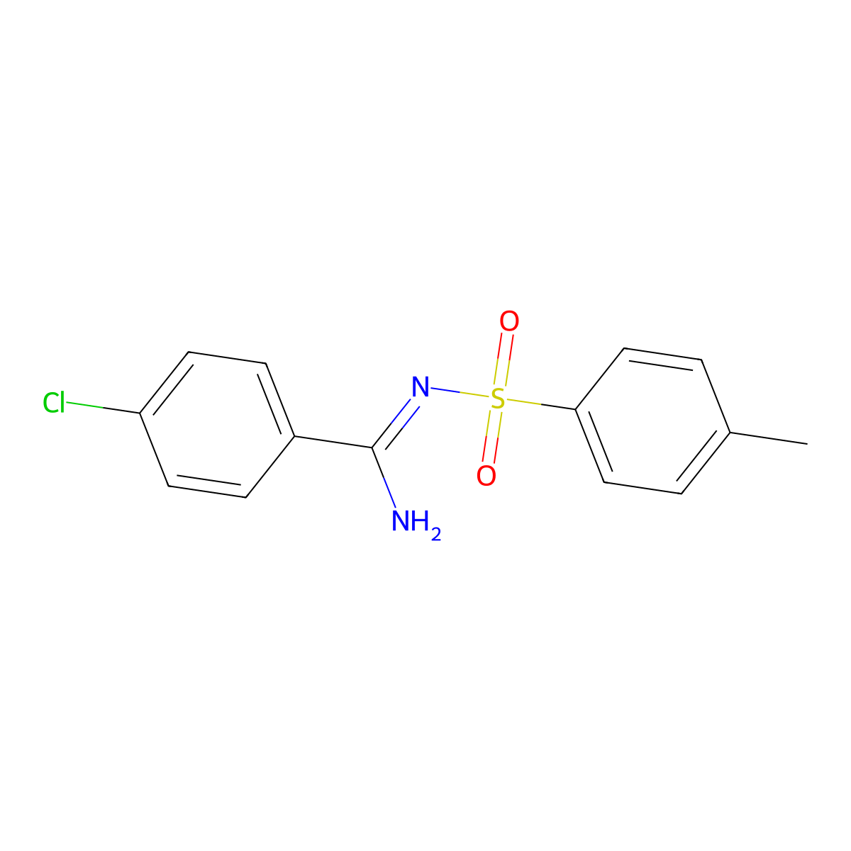 4-chloro-N'-tosylbenzimidamide molecular structure, CAS 14067-83-5